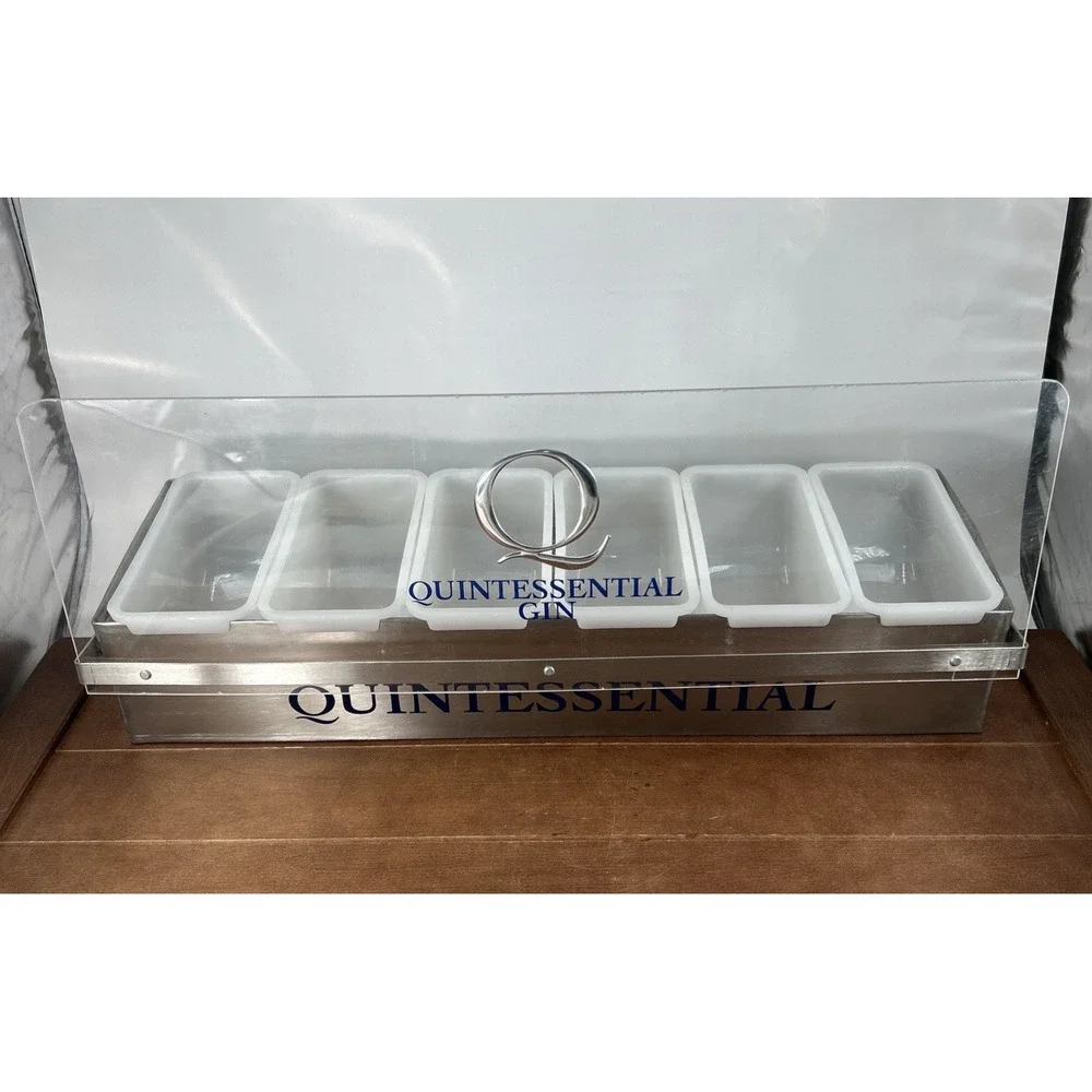 Quintessential Gin Bar Garnish Tray 5 Compartment Bar Restaurant Organizer